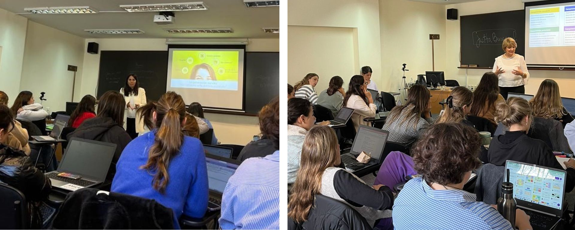 Liiana y Carolina, profesoras visitantes en el Seminario de Afectividad y Sexualidad (Psicología UM)