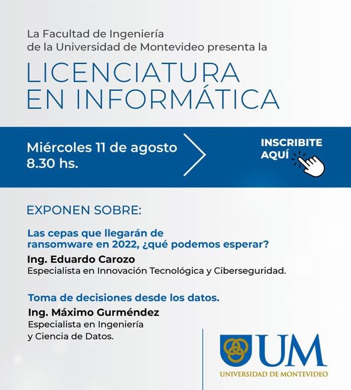 Invitación a presentación de Licenciatura en Informática